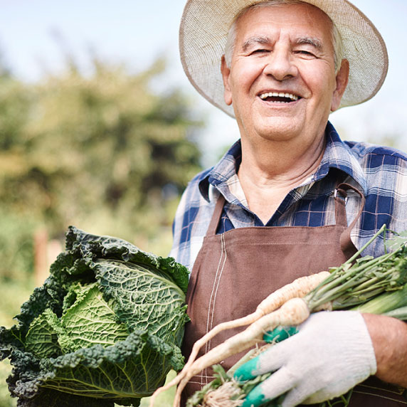 Harvesting fresh crops